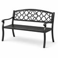 Banco de hierro negro para exteriores 127 cm