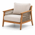 Sillón de Madera de Acacia con Cuerda Beige
