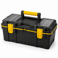 Caja de herramientas de plástico negro/amarillo