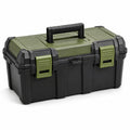 Caja de herramientas de plástico negro/verde 50x25x25 cm
