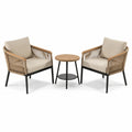 Conjunto de jardín con sillones de aluminio y mesa de teca