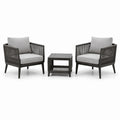 Conjunto de muebles de jardín de metal y poliéster